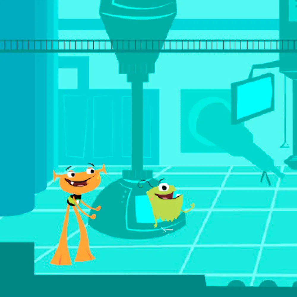 Digital math lesson prototype showing animation-based instruction