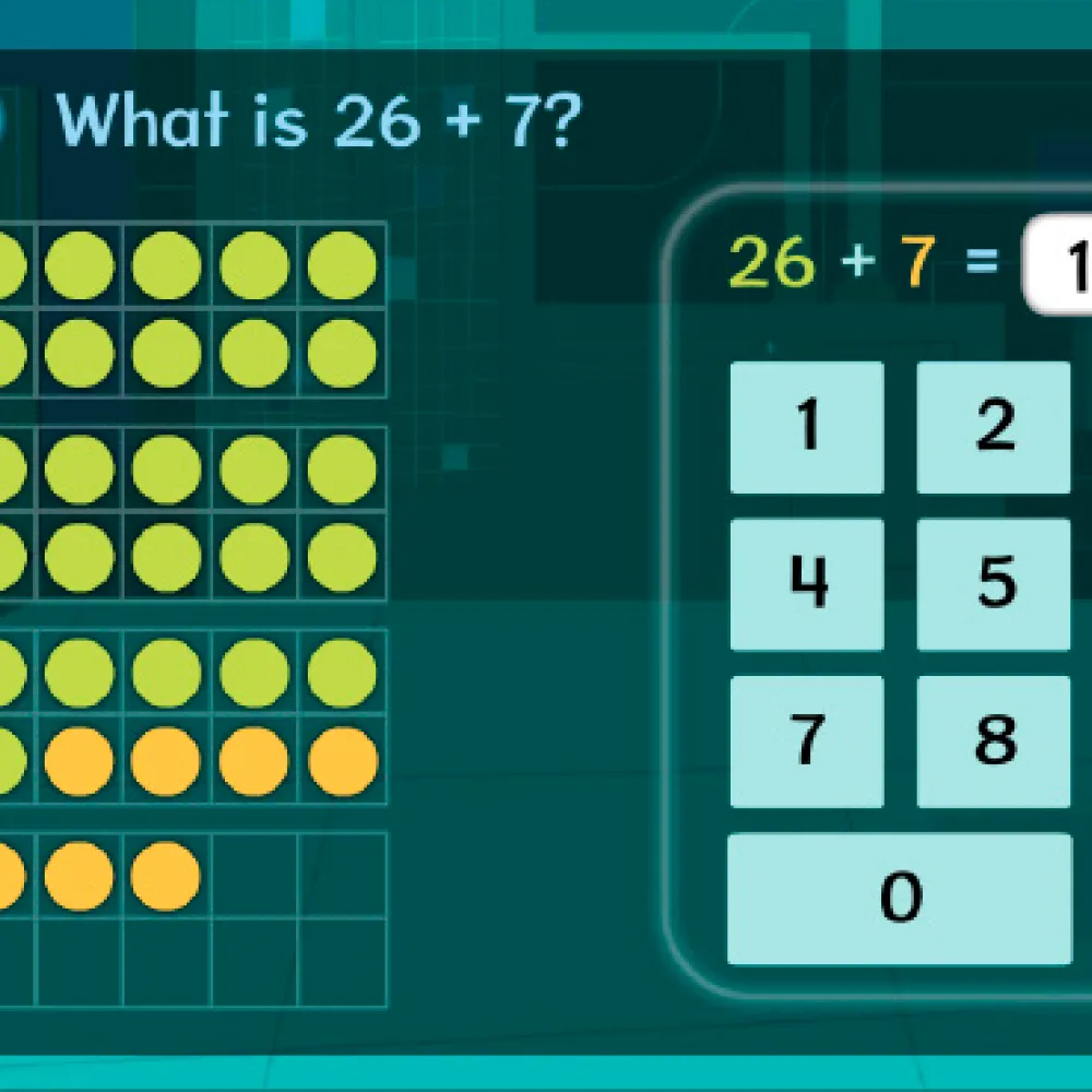 Digital math prototype showing feedback interaction design